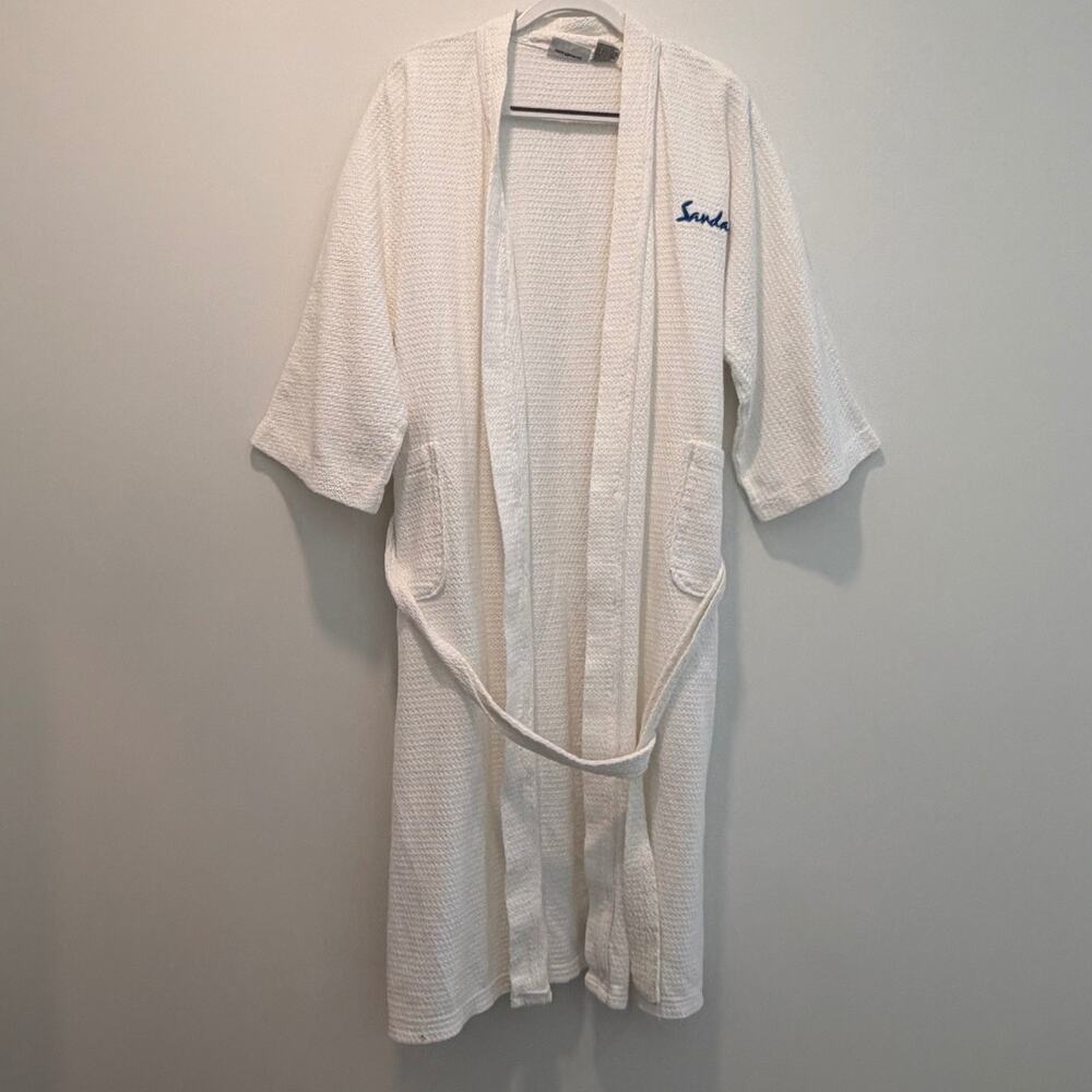 Sandals Resort Diamond Collection Waffle Weave Bathrobe 100% Cotton One Size